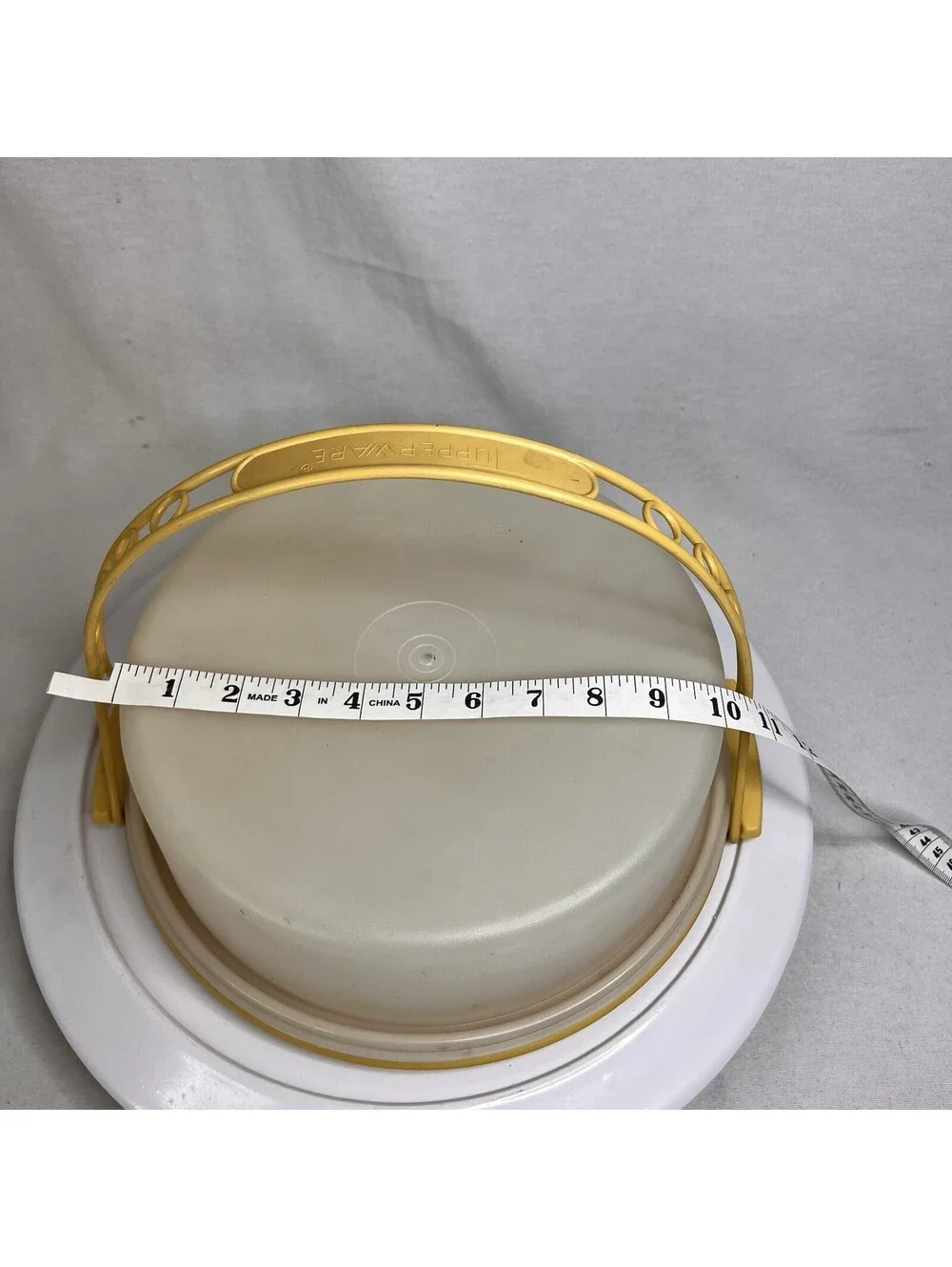 Vtg Tupperware Cake Pie Holder Taker Keeper Carrier 719 720 624 Harvest Gold